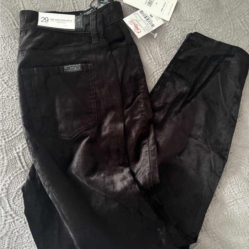 7 For All Mankind Black Skinny Pants